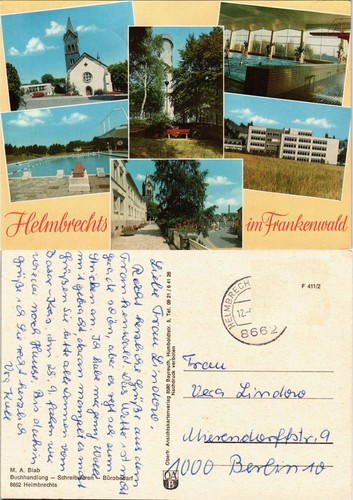 Ansichtskarte helmbrechts - ansichtskarte,