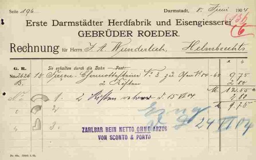 Erste darmstädter herdfabrik - darmstädter,