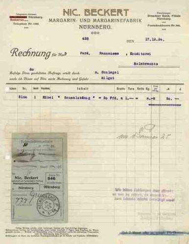 Nic beckert margarine fabrik - beckert,