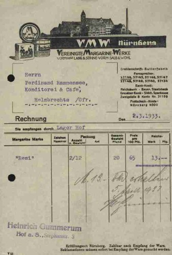 Vereinigte margarine werke - margarine,