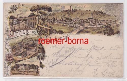21680 lithographie gruß - ak,