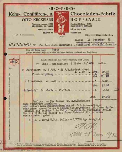 Hofer keksfabrik 1931 otto - keksfabrik,